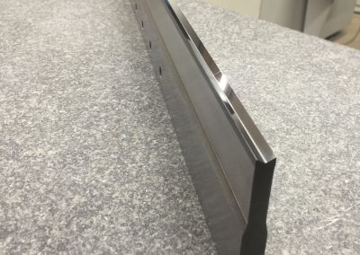 Newly grinded solid carbide rail